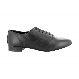 Klassisk sort dansesko for herre, høy kvalitet, 2.5 cm hæl, tilbud 30%